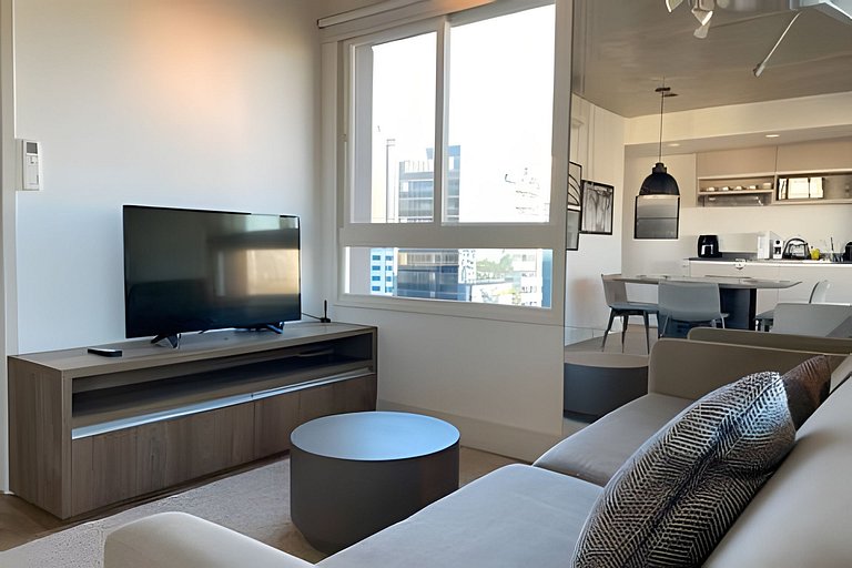 Apê c/ vista de cinema em frente shopping e Hilton - Apto155