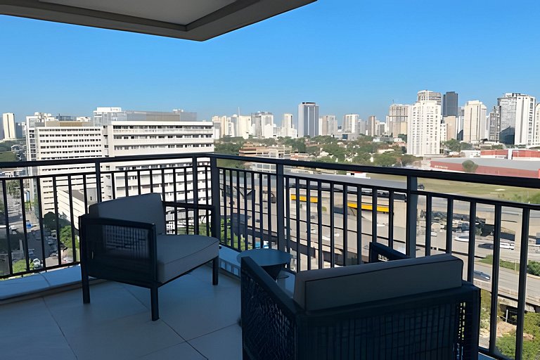 Apê c/ vista de cinema em frente shopping e Hilton - Apto155